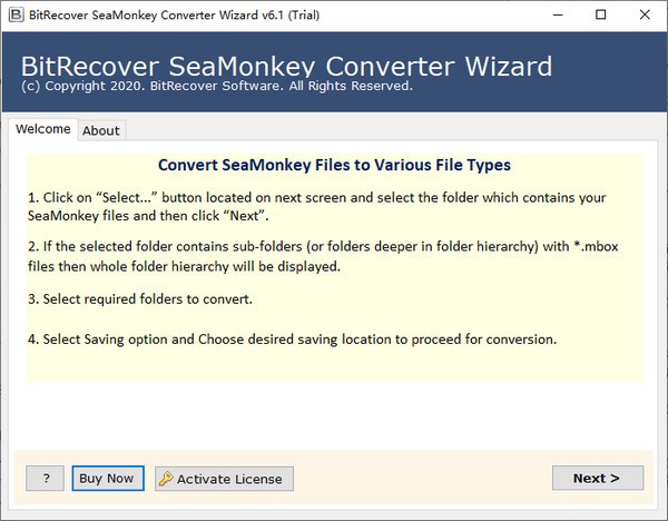 BitRecover SeaMonkey Converter Wizar